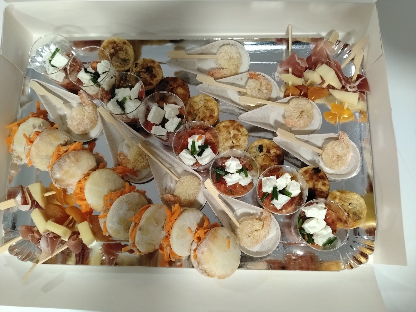 Plateau de pièces cocktail de L’Atelier de Nicolas